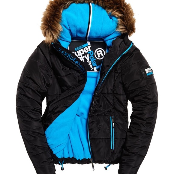 Super dry women’s faux fur hooded puffer jacket - Picture 4 of 14